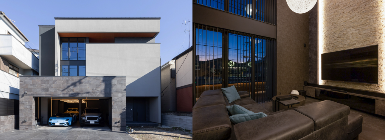 【大人の隠れ家。趣味とくつろぎを両立するガレージハウス】