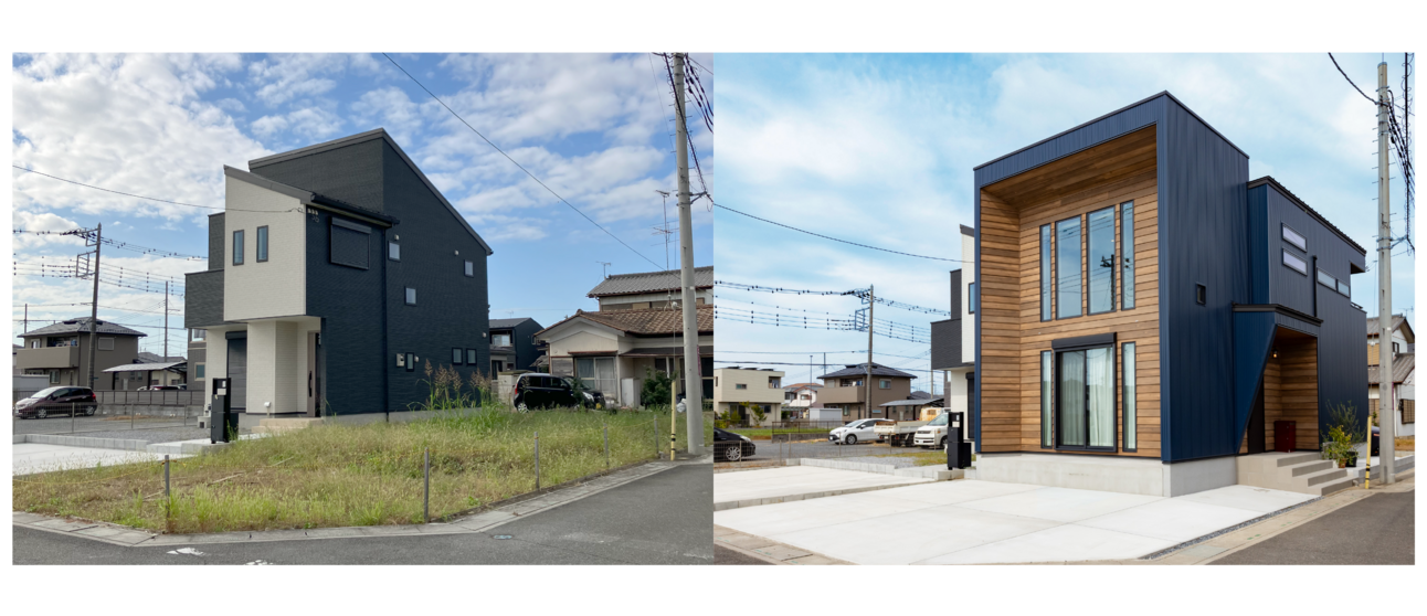 青いガルバと木が調和するZEHの暮らし