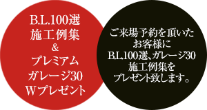 B.L.100選施工例集＆プレミアムガレージ30Wプレゼント